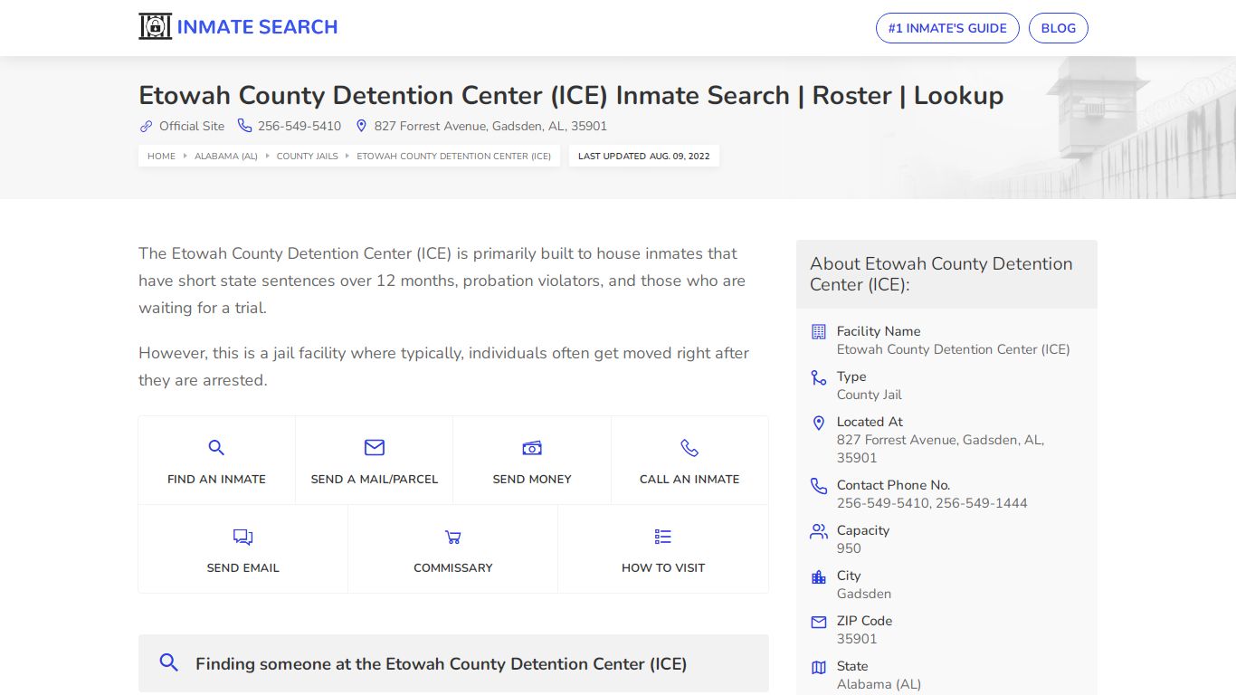 Etowah County Detention Center (ICE) Inmate Search ...