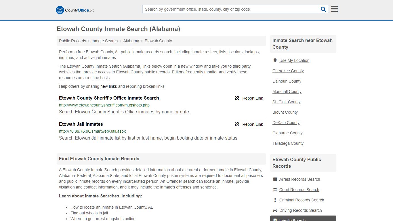 Inmate Search - Etowah County, AL (Inmate Rosters & Locators)